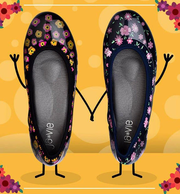 Navy Floral Jelly Shoes for Little Sweethearts: Ja-Vie Baby Flats!