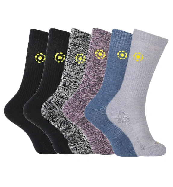 Cozy Crew: Merino Wool Socks You'll Live In (6-Pack) - Everyday Comfort Redefined